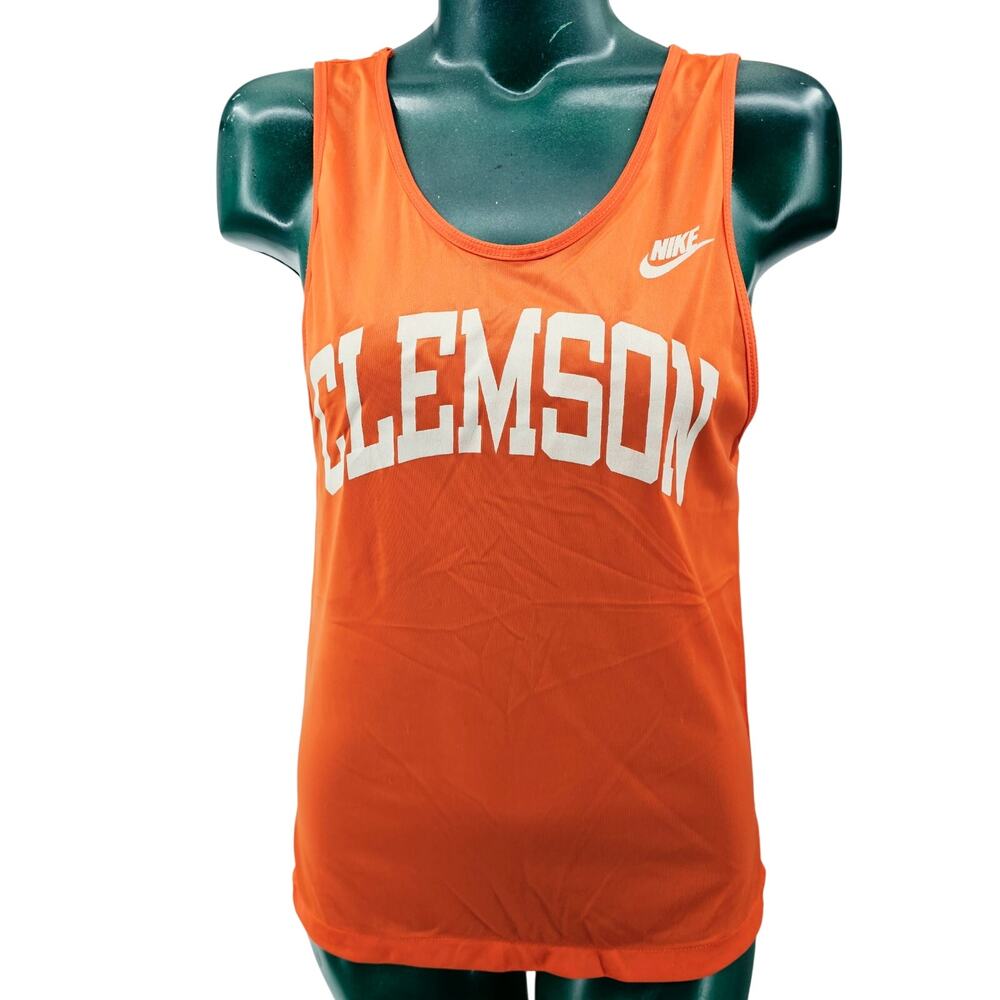 Vintage Clemson Nike Nylon Sleeveless Tank Top Single Stitch Women's XS-S 4214